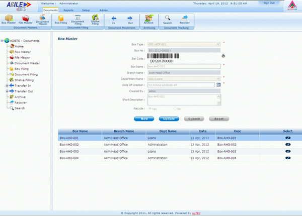 Agile Document Archiving Tracking Management Software
